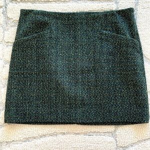 Wool Blend Mini Skirt, Size 12